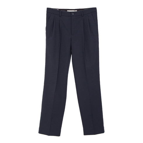 Norse Projects Benn Relaxed Light Wool Pleated Trouser Dark Navy N25-04057004 Degli Uberti
